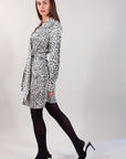 SPOTTED PATTERN CROSS DRESS