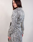 SPOTTED PATTERN CROSS DRESS
