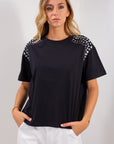 T-SHIRT STRASS SPALLE