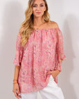 BLUSA FANTASIA FLOREALE ELASTICATA