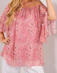 BLUSA FANTASIA FLOREALE ELASTICATA