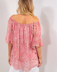 BLUSA FANTASIA FLOREALE ELASTICATA