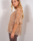 BLUSA FANTASIA FLOREALE ELASTICATA