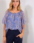 BLUSA FANTASIA FLOREALE ELASTICATA