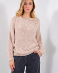 MAGLIA BOUCLE' MELANGE + PAILLETTES