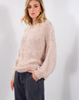 MAGLIA BOUCLE' MELANGE + PAILLETTES