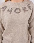 MAGLIA SCRITTA AMORE PAILLETTES