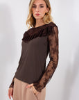 MAGLIA CARRE' + MANICA PIZZO