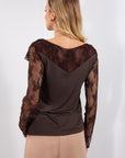 MAGLIA CARRE' + MANICA PIZZO