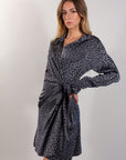 SPOTTED PATTERN CROSS DRESS