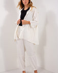 CAMICIONE MANICA KIMONO LINO