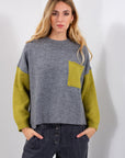 MAGLIA AMPIA RIGHINE + TASCA