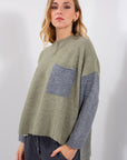 MAGLIA AMPIA RIGHINE + TASCA