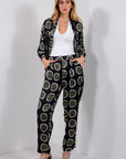 PANTALONE CARROT RASO POIS