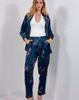 PANTALONE CARROT RASO FLOREALE