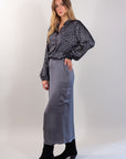 SATIN CARGO SKIRT
