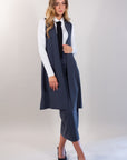 GILET LUNGO TAGLIO VIVO