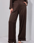 PANTALONE SFRANGIATO RASO
