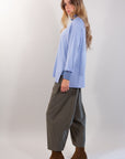 PURE FINE WOOL SWEATER WITH SIDE SLITS
