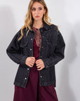 GIUBBINO JEANS NERO CASTONI