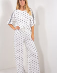 PANTALONE POIS E PIZZO