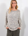 MAGLIA BOUCLE' MELANGE + PAILLETTES