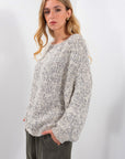 MAGLIA BOUCLE' MELANGE + PAILLETTES
