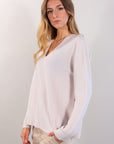 MAGLIA SCOLLO V IN PURA LANA FINE
