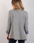 *BLAZER PIED DE POULE + ECOPELLE