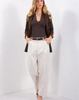 PANTALONE PINCES COTONE