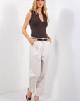 PANTALONE PINCES COTONE