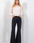 JEANS FLARE NERO