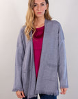 CARDIGAN WITH POCKETS + FRINGES