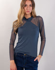 MAGLIA LUPETTO INSERTI TULLE