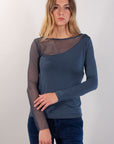 MAGLIA MANICA TULLE