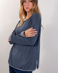 LUREX ROUNDED KIMONO SWEATER