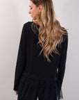 TULLE RUFFLED SWEATER
