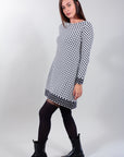 LONG POLKA DOT SWEATER