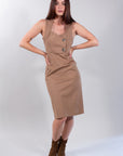 MIDI DRESS WITH HEART NECK