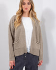CARDIGAN PIZZO MISTO ALPACA