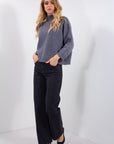 JEANS PALAZZO STRASS