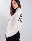 STRIPED KNIT STITCH SWEATER
