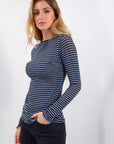 STRIPED CASHMERE BLEND SWEATER