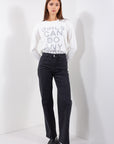 JEANS PALAZZO STRASS