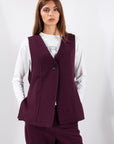 COMPLETO GILET MANO LANA