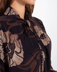 CAMICIA NODO VISCOSA FANTASIA