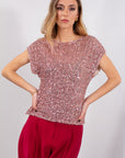 MAGLIA KIMONO PAILLETTES