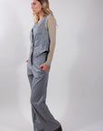 COMPLETO GILET + PANTALONE PALAZZO