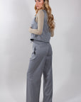 COMPLETO GILET + PANTALONE PALAZZO