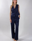 COMPLETO GILET + PANTALONE PALAZZO